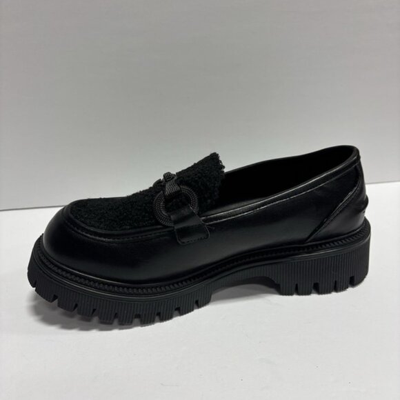 GC Women’s Vince Black Platform Slip-On Loafers - Picture 2 of 6